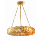 Crystorama Broche 6 Light Antique Gold Pendant