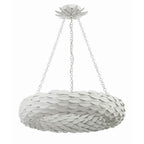 Crystorama 536-MT Matte White Broche 6 Light Matte White Pendant Image 4