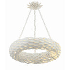 Crystorama 536-MT Matte White Broche 6 Light Matte White Pendant Image 3