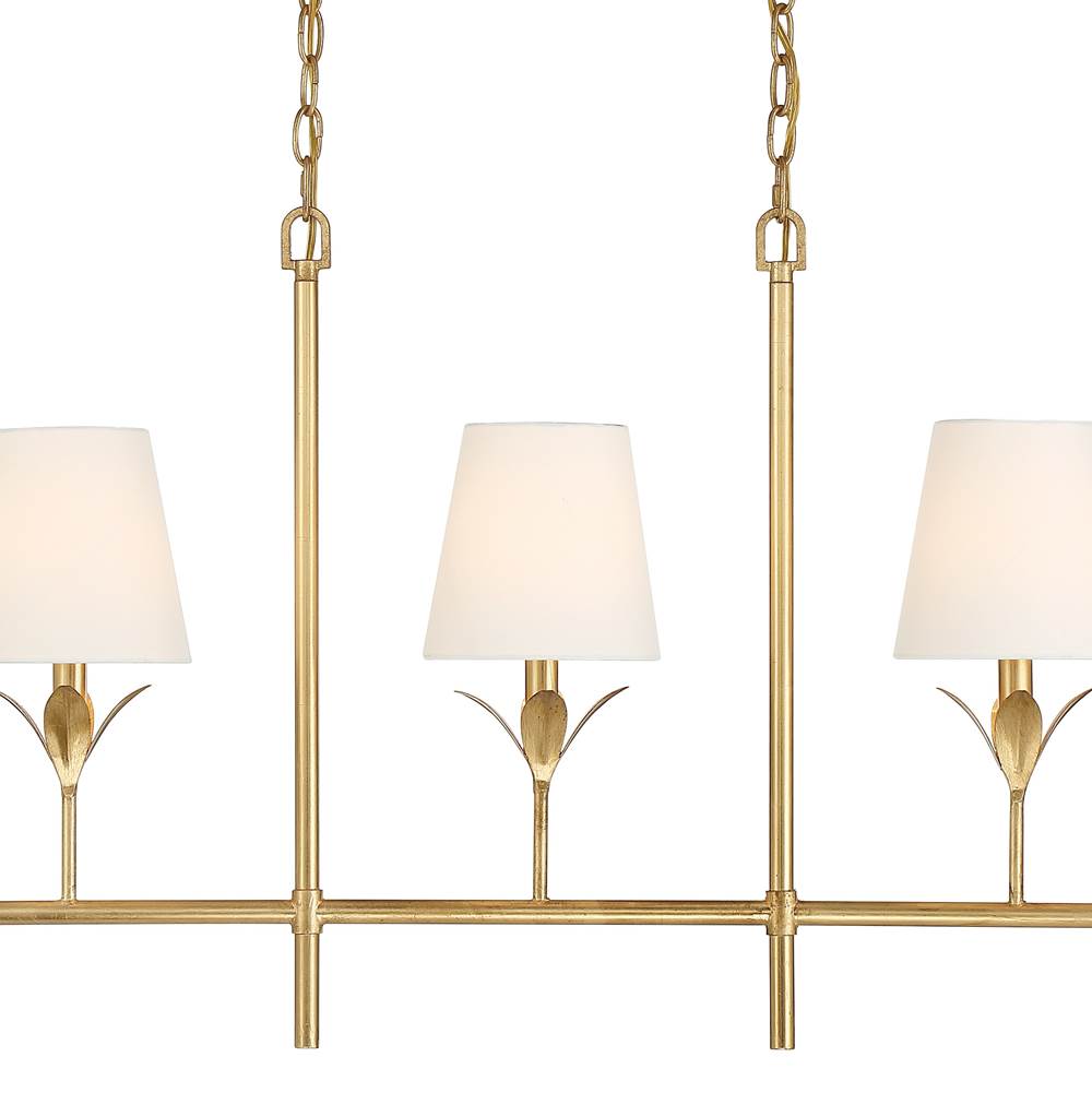 Crystorama 537-GA Antique Gold Broche 5 Light Antique Gold Chandelier Image 3