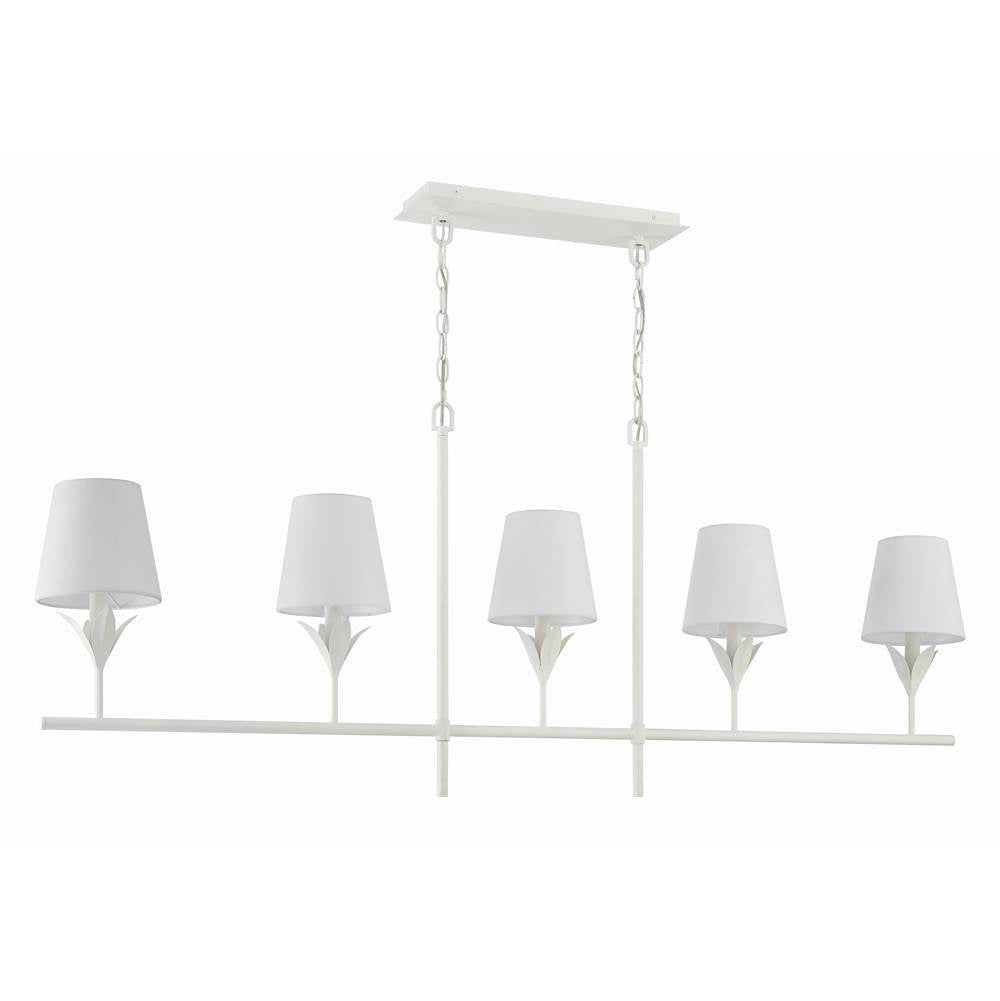 Crystorama Broche 5 Light Antique Gold Chandelier