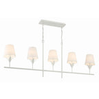 Crystorama 537-MT Matte White Broche 5 Light Matte White Chandelier Image 4