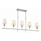 Crystorama 537-SA Antique Silver Broche 5 Light Antique Silver Chandelier Image 4
