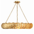 Crystorama 538-GA Antique Gold Broche 8 Light Antique Gold Pendant Image 1