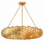 Crystorama Broche 8 Light Antique Gold Pendant