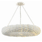 Crystorama 538-MT Matte White Broche 8 Light Matte White Pendant Image 4
