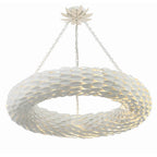 Crystorama 538-MT Matte White Broche 8 Light Matte White Pendant Image 3