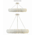 Crystorama 538-MT Matte White Broche 8 Light Matte White Pendant Image 2