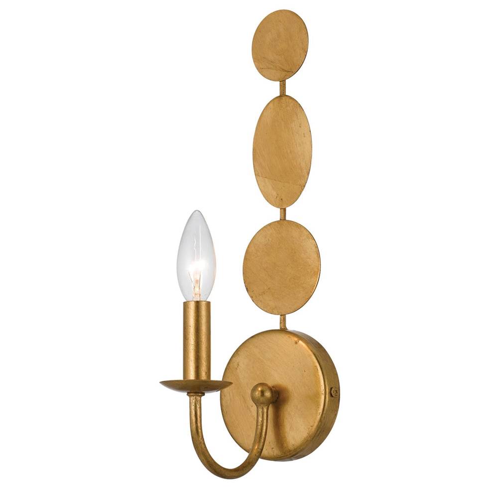 Crystorama 541-GA Antique Gold Layla 1 Light Antique Gold Sconce Image 1