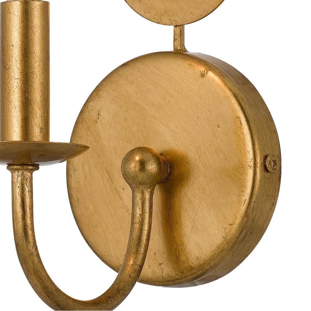 Crystorama 541-GA Antique Gold Layla 1 Light Antique Gold Sconce Image 6