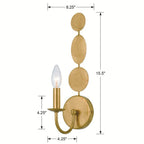 Crystorama 541-GA Antique Gold Layla 1 Light Antique Gold Sconce Image 3