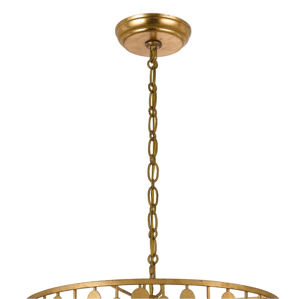 Crystorama 545-GA Antique Gold Layla 5 Light Antique Gold Chandelier Image 3