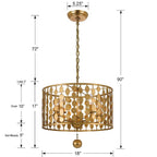 Crystorama 545-GA Antique Gold Layla 5 Light Antique Gold Chandelier Image 2