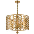 Crystorama 546-GA Antique Gold Layla 6 Light Antique Gold Chandelier Image 1