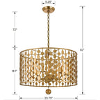 Crystorama 546-GA Antique Gold Layla 6 Light Antique Gold Chandelier Image 2
