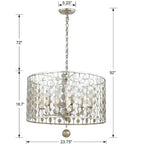 Crystorama 546-SA Antique Silver Layla 6 Light Antique Silver Chandelier Image 2