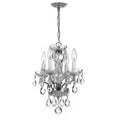 Crystorama 5534-CH-CL-I Polished Chrome Traditional Crystal 4 Light Clear Italian Crystal Polished Chrome Mini Chandelier Image 1