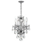 Crystorama 5534-CH-CL-I Polished Chrome Traditional Crystal 4 Light Clear Italian Crystal Polished Chrome Mini Chandelier Image 1