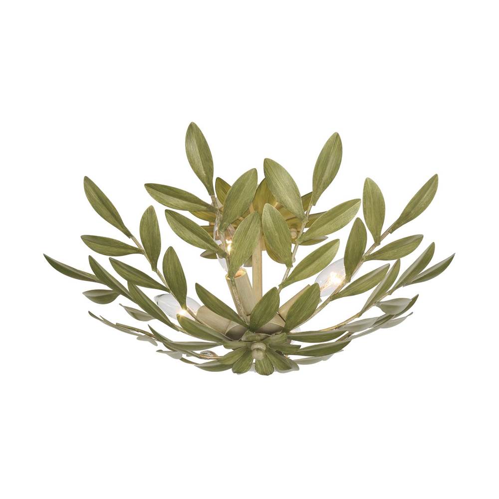 Crystorama 560-CT Champagne Green Tea Broche 20.75'' Champagne Green Tea Semi Flush Mount Image 6