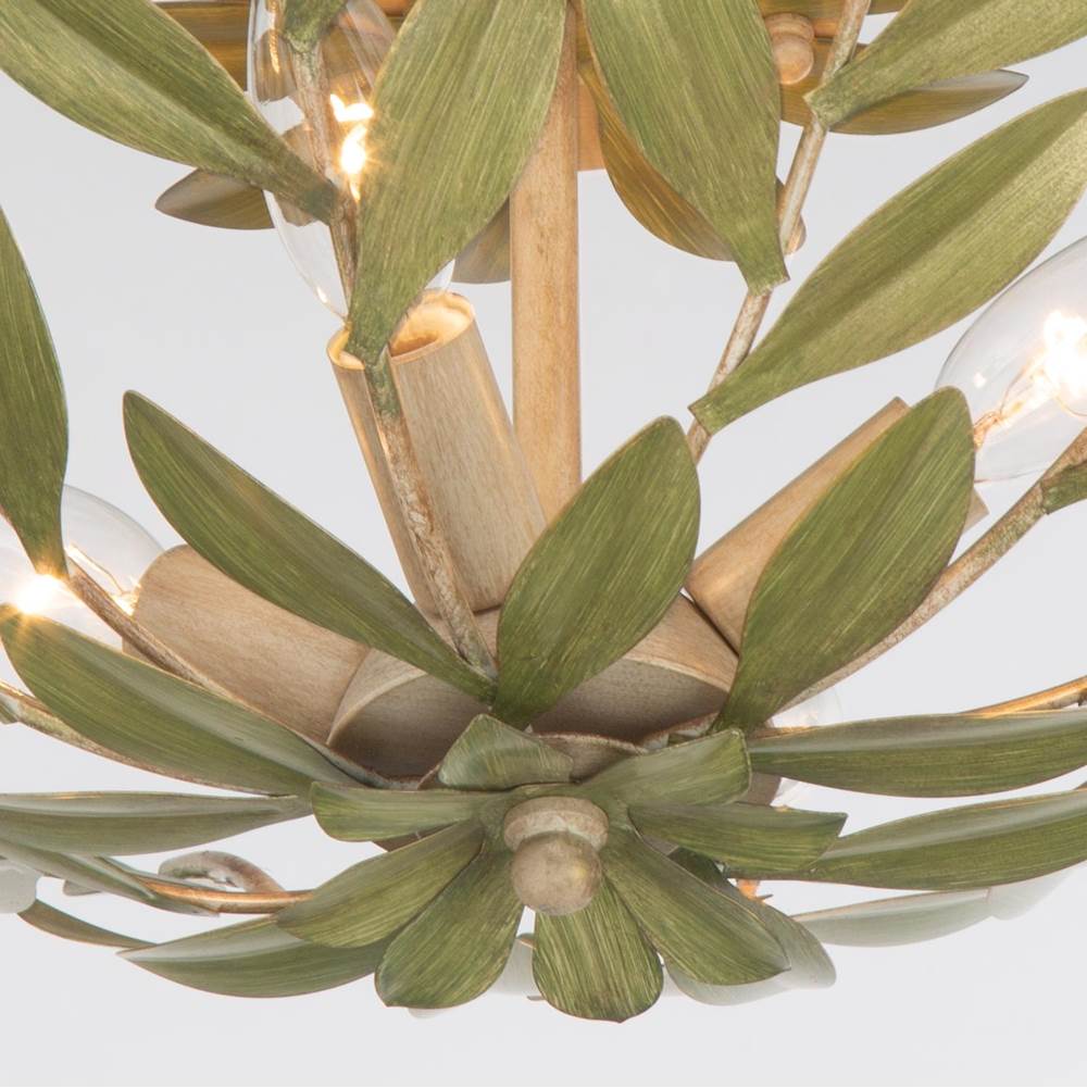 Crystorama 560-CT Champagne Green Tea Broche 20.75'' Champagne Green Tea Semi Flush Mount Image 5