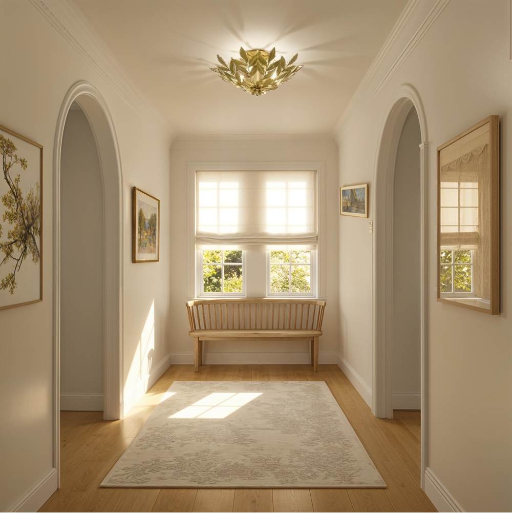 Crystorama 560-CT Champagne Green Tea Broche 20.75'' Champagne Green Tea Semi Flush Mount Image 4
