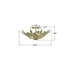 Crystorama 560-CT Champagne Green Tea Broche 20.75'' Champagne Green Tea Semi Flush Mount Image 3