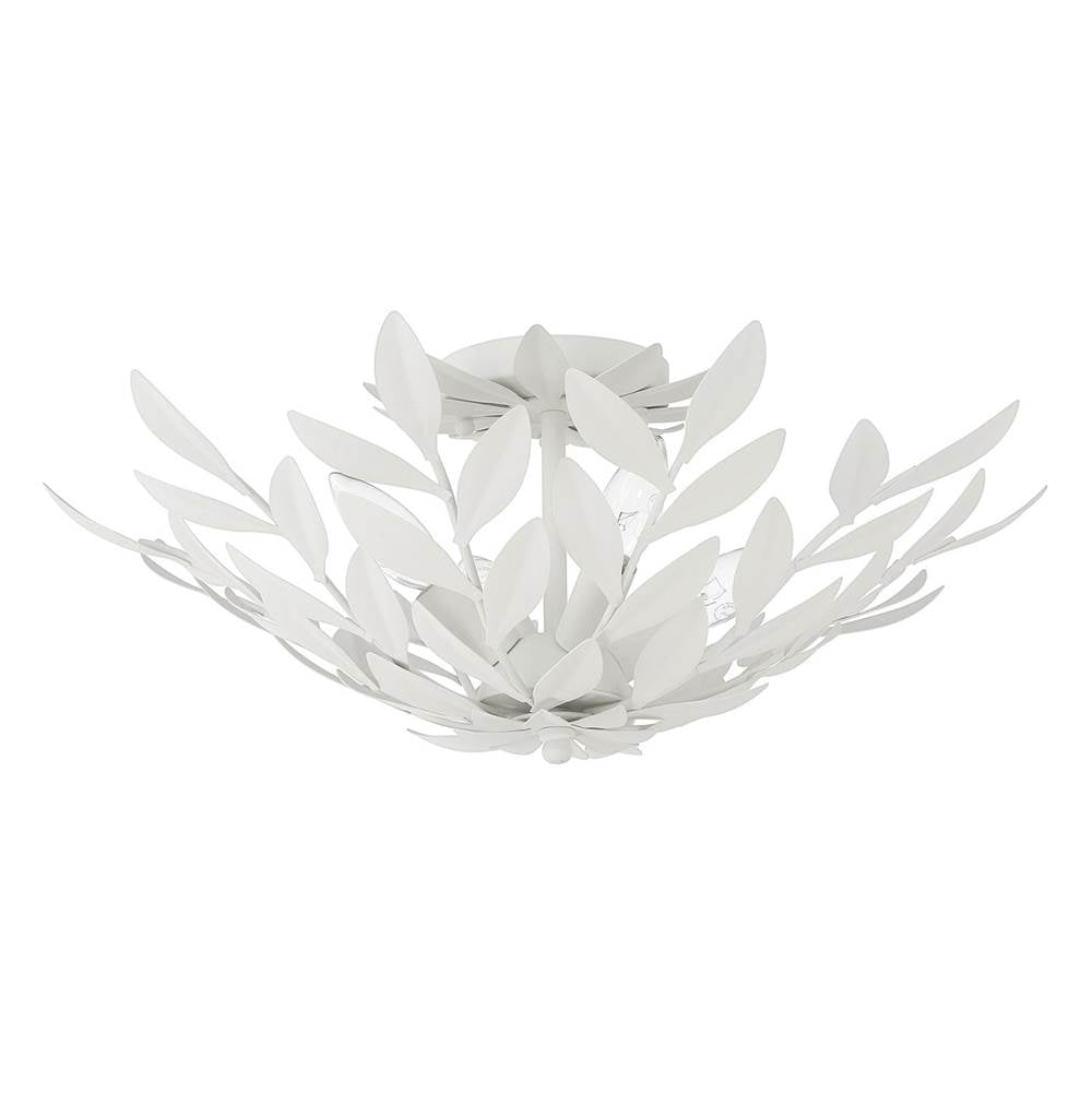 Crystorama Broche 20.75'' Champagne Green Tea Semi Flush Mount
