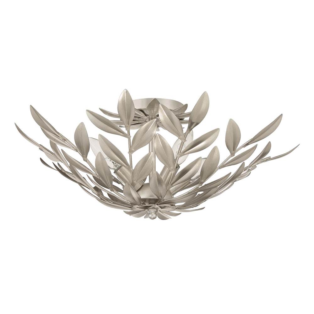 Crystorama Broche 20.75'' Champagne Green Tea Semi Flush Mount