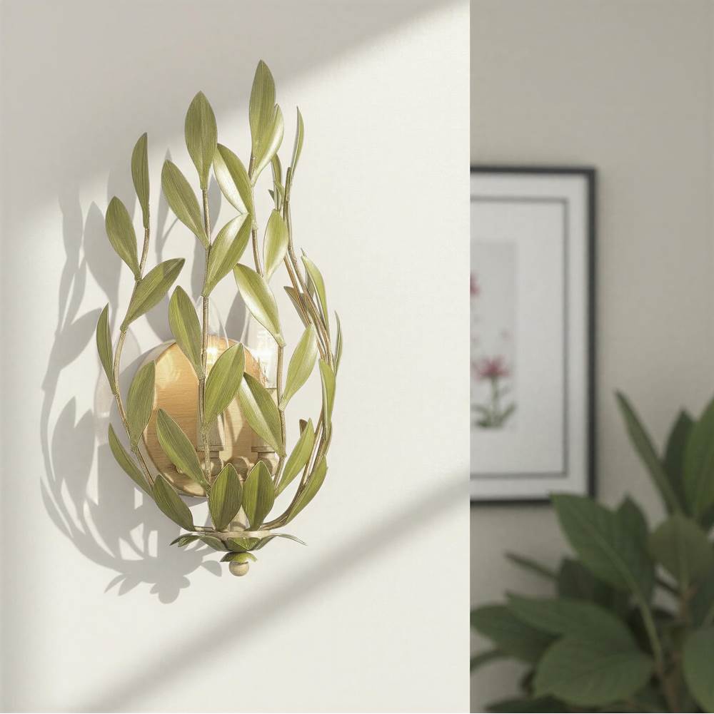 Crystorama 561-CT Champagne Green Tea Broche 8.25'' Champagne Green Tea Sconce Image 4
