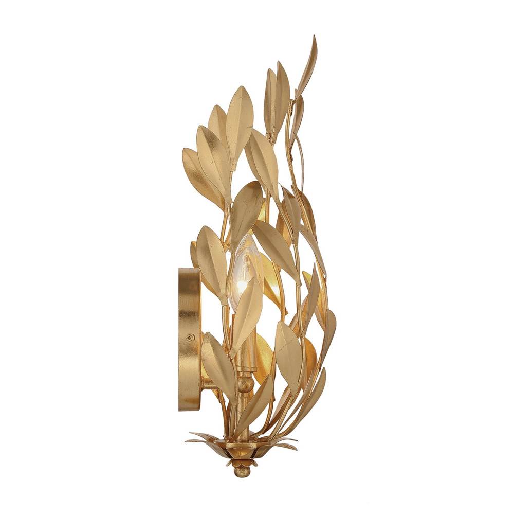 Crystorama 561-GA Antique Gold Broche 2 Light Antique Gold Sconce Image 5