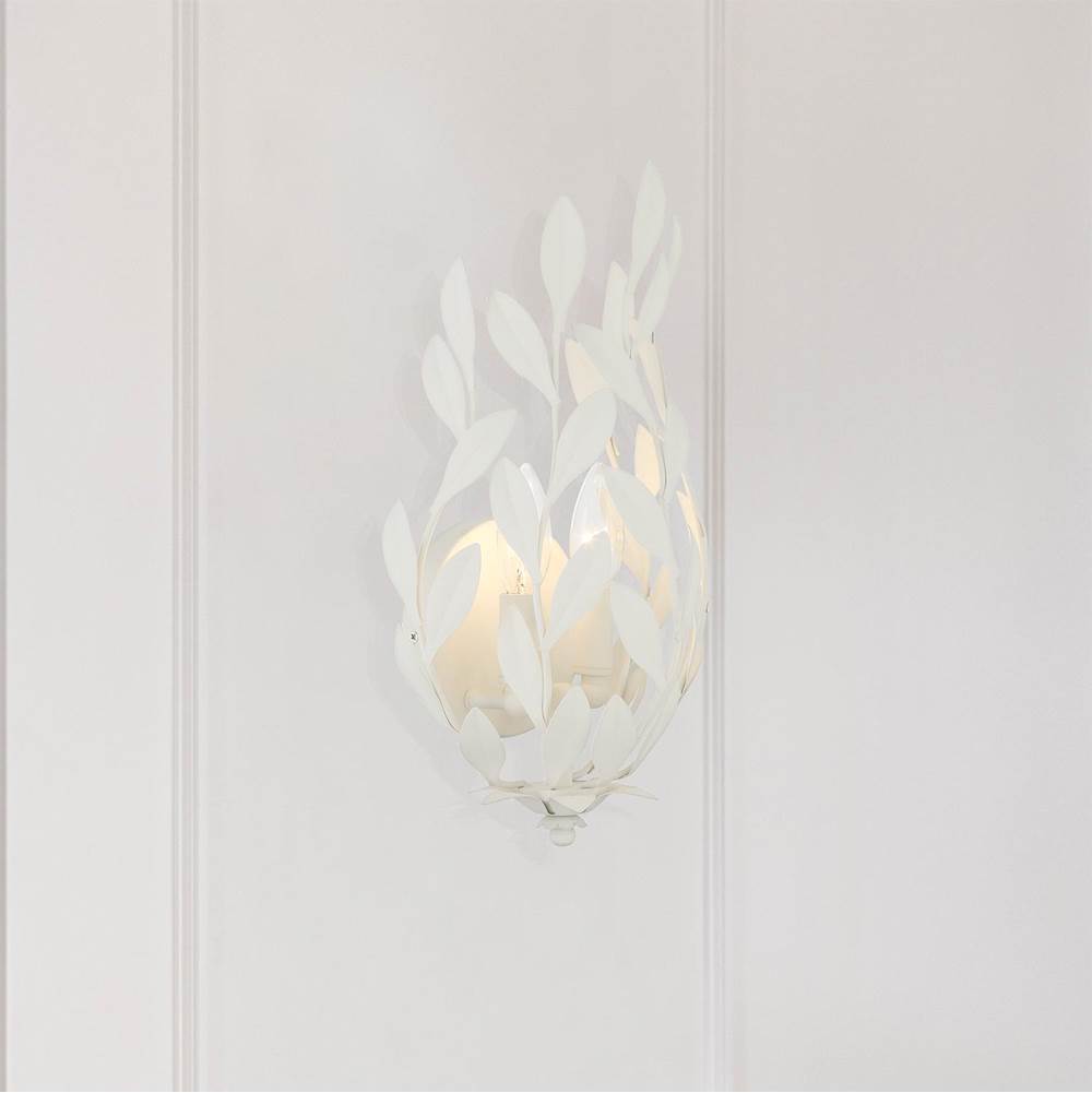 Crystorama 561-MT Matte White Broche 1 Light Matte White Sconce Image 2