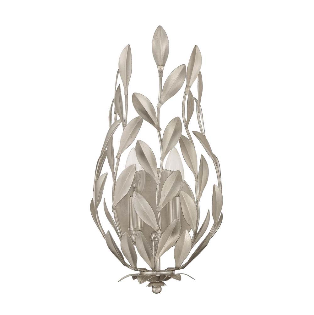 Crystorama Broche 8.25'' Champagne Green Tea Sconce