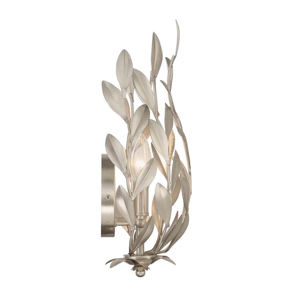 Crystorama 561-SA Antique Silver Broche 1 Light Antique Silver Sconce Image 4