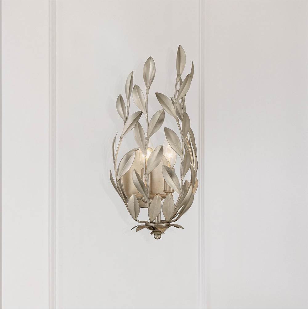 Crystorama 561-SA Antique Silver Broche 1 Light Antique Silver Sconce Image 2
