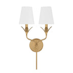 Crystorama Broche 2 Light Antique Gold Sconce