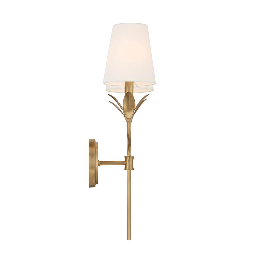 Crystorama 562-GA Antique Gold Broche 2 Light Antique Gold Sconce Image 4