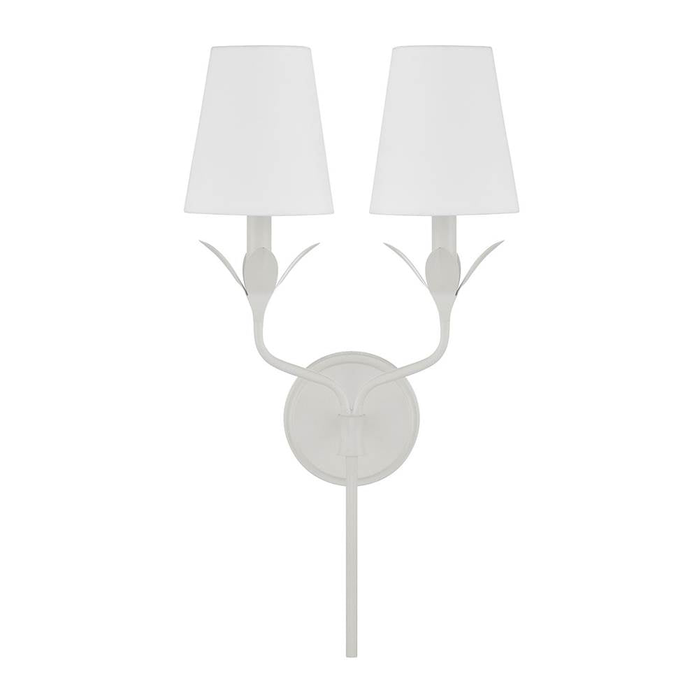 Crystorama Broche 2 Light Antique Gold Sconce