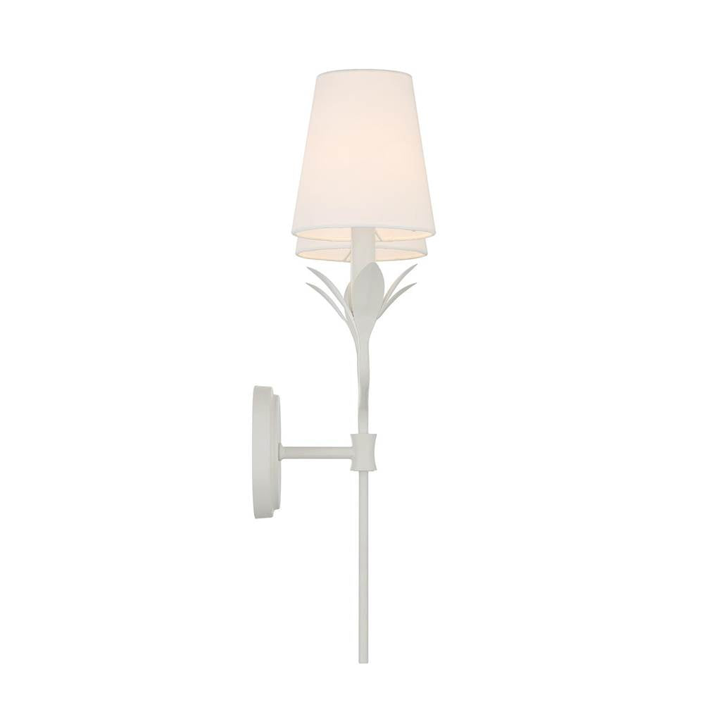 Crystorama 562-MT Matte White Broche 2 Light Matte White Sconce Image 4
