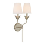 Crystorama 562-SA Antique Silver Broche 2 Light Antique Silver Sconce Image 5
