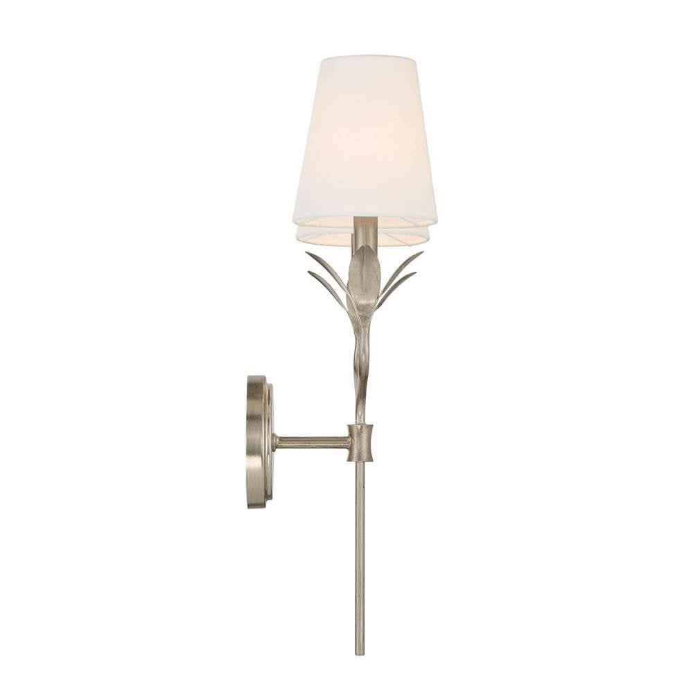 Crystorama 562-SA Antique Silver Broche 2 Light Antique Silver Sconce Image 4