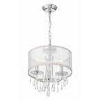 Crystorama 5623-CH Polished Chrome Hampton 3 Light Polished Chrome Clear Crystal Drum Shade Mini Chandelier Image 6