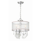 Crystorama 5623-CH Polished Chrome Hampton 3 Light Polished Chrome Clear Crystal Drum Shade Mini Chandelier Image 5