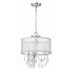 Crystorama 5623-CH Polished Chrome Hampton 3 Light Polished Chrome Clear Crystal Drum Shade Mini Chandelier Image 4