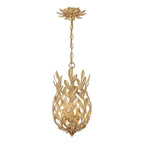 Crystorama 563-GA Antique Gold Broche 3 Light Antique Gold Mini Pendant Image 1