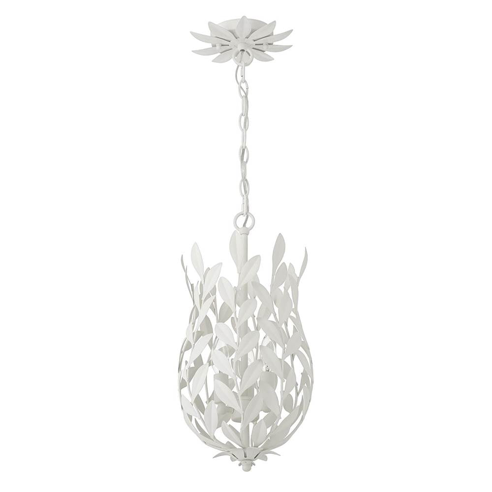 Crystorama Broche 3 Light Antique Gold Mini Pendant