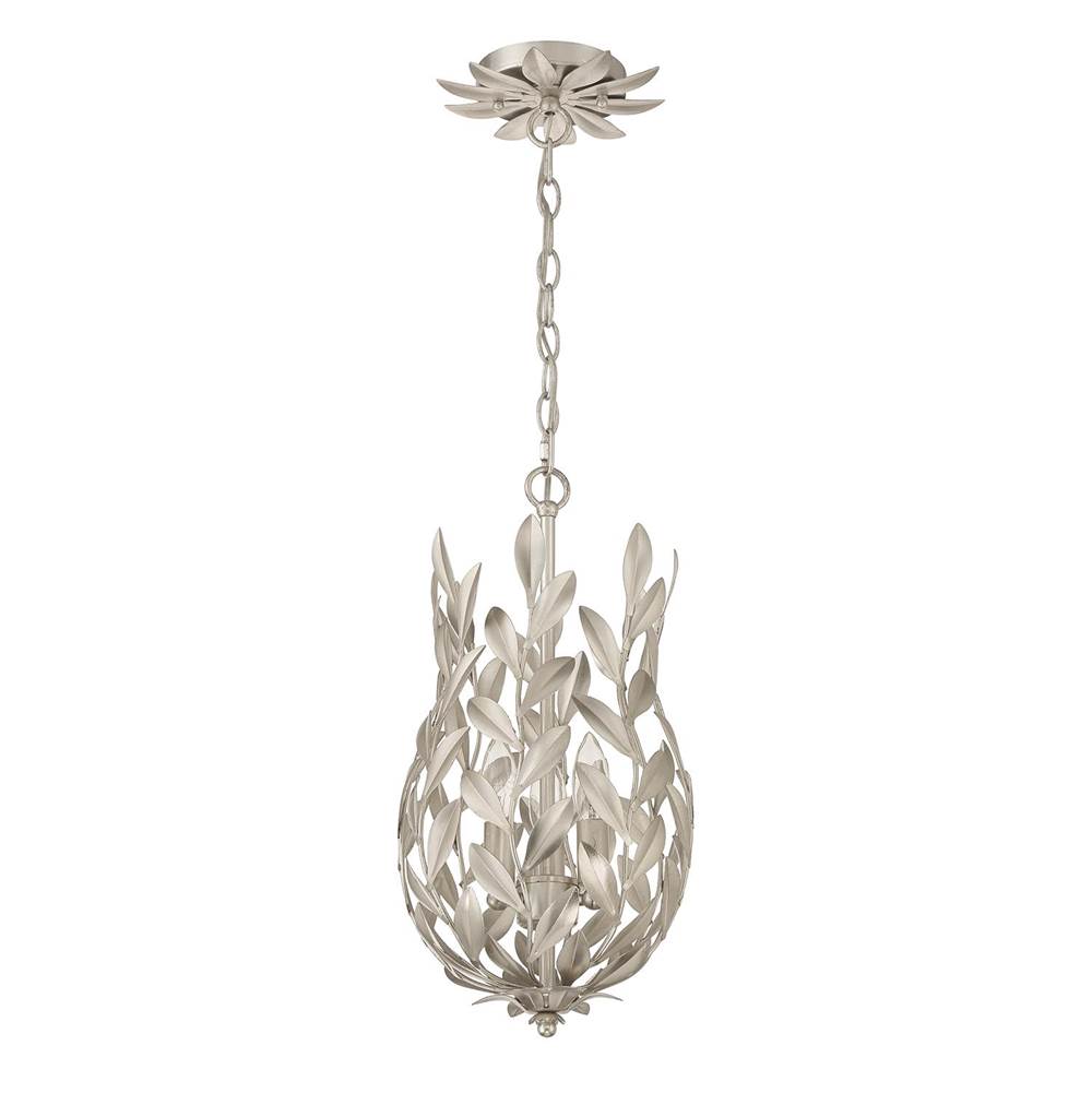 Crystorama Broche 3 Light Antique Gold Mini Pendant