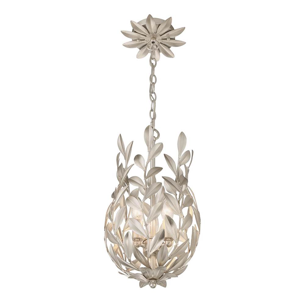 Crystorama 563-SA Antique Silver Broche 3 Light Antique Silver Mini Pendant Image 5