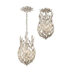 Crystorama 563-SA Antique Silver Broche 3 Light Antique Silver Mini Pendant Image 3