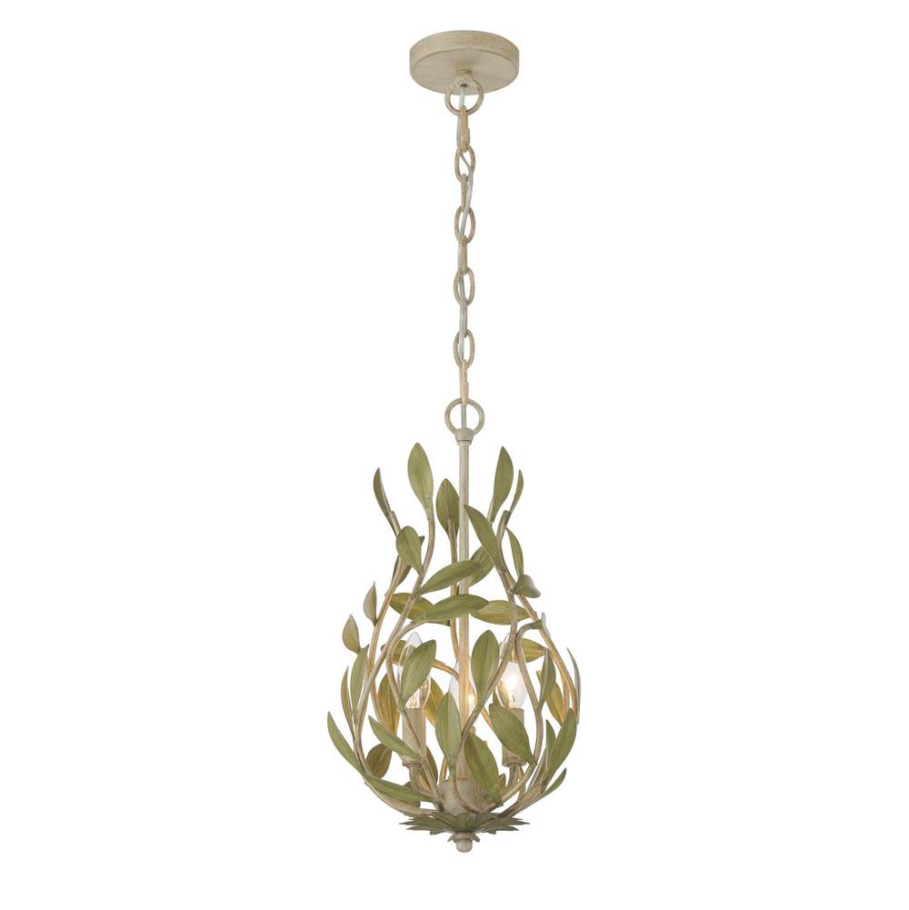 Crystorama 565-CT Champagne Green Tea Broche 9'' Champagne Green Tea Chandelier Image 1