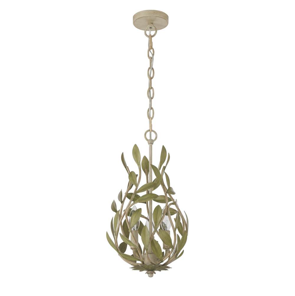 Crystorama Broche 9'' Champagne Green Tea Chandelier